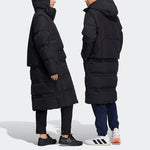 adidas Outdoor Sports Detachable Vest Long Hooded With Down Feather Jacket Black H13853
