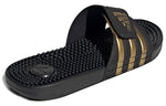 adidas Adissage Slides 'Black Gold Metallic' EG6517