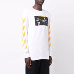 Men's Off-White FW21 Caravaggio Painting Long Sleeves White T-Shirt OMAB001F21JER0040184