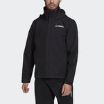 adidas Solid Color Brand Logo Printing hooded Long Sleeves Jacket Black GI7296