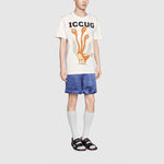 Men's Gucci SS21 Round Neck Printing Short Sleeve Beige T-Shirt 548334-XJDJV-9095
