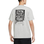 Men's Nike SB Back Graffiti Funny Pattern Printing Round Neck Short Sleeve Light Grey T-Shirt DR7768-050