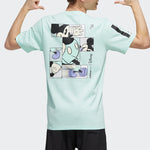 adidas neo M Mcky&mnn T1 Casual Sports Round Neck Cartoon Printing Short Sleeve Green EI4541