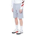 Off-White SS21 Printing Elastic Waistband Shorts Gray OMCI006R21FLE0020825