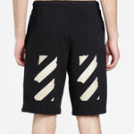 Off-White C/O Virgil Abloh Men'S Black Tape Arrows Sweatshorts OMCI006R20E300021048