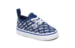 (TD) Vans Authentic Elastic Laces 'Logo Repeat - True Blue' VN0A4BUYWH8
