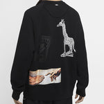 Nike Sportswear NSW 3M Reflective Graffiti Printing Round Neck Pullover Black CJ5056-010