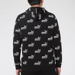 PUMA Logo Printed Casual Sports Hooded Sweater Men's Black 588803-01