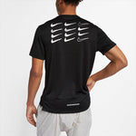 Nike Dri-Fit Miler Printing Short Sleeve Black AT7841-010