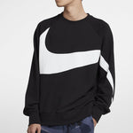 Nike BIG SWOOSH Large Logo Round Neck Pullover Black AR3089-012
