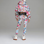 adidas originals x Ivy Park Letters Printed Sports Hooded Down Jacket Unisex Floral H18992