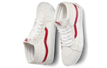 Vans SK8-Mid Stylish Lightweight Mid-Top Casual Skate Shoes Unisex White Red VN0A391FOXS
