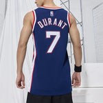 Men's Nike NBA 75 Anniversary Retro Basketball Jersey/Vest SW Fan Edition Brooklyn Nets Durant No. 7 Navy Blue DB4018-492
