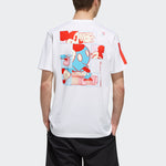 adidas neo Mcky&mnn T1 Casual Sports Mickey Pattern Short Sleeve White EI4542