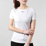 (WMNS) Nike PRO MESH Training Tops Training Gym Short Sleeve White AO9952-100