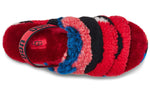 (WMNS) UGG Fluff Yeah Slide Cali Collage 'Red Black Pink' 1118164-RED
