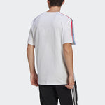 adidas originals MENS Tricol Logo Printed Crew Neck Short Sleeve White GQ8921
