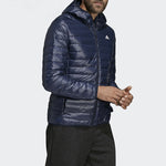 adidas Warm Windproof Cap Down Jacket Men's Blue DX0785