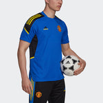 Men's adidas Training Sports Short Sleeve Soccer/Football Jersey 20-21 Season Manchester United Blue GS2415