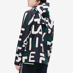 Men's FILA Full Print Casual Woven Hooded Jacket Black F11M219707F-ZA