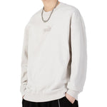 Men's Nike Embroidered Logo Solid Color Sports Round Neck Pullover White DR7836-104