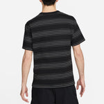 Men's Nike Brand logo Stripe Round Neck Short Sleeve Black T-Shirt DQ1117-010