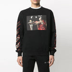Off-White Caravaggio Slim Crewneck 'Black/Red' OMBA025R21FLE0051025