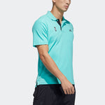 adidas Series Logo Solid Color Short Sleeve Polo Shirt Green GP0826