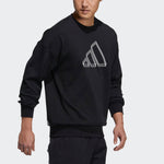 Men's adidas St Logo Sweat Logo Printing Sports Round Neck Pullover Black H39359