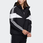 adidas neo M Cb Down Puff Colorblock Stripe Sports hooded With Down Feather Jacket Black H45243