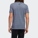 adidas Three-Bar Tee logo Applique Short-sleeve Tee Men Blue GR7071