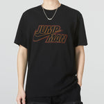 Air Jordan Large Logo Alphabet Printing Sports Training Round Neck Short Sleeve Black DN4430-010