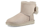 (WMNS) UGG Fluff Bow Mini Fleece Lined light grey 1094967-WILL