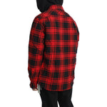 Off-White Plaid Splicing hooded Shirt Red Black Plaid 'Red Black' OMGA061E18A270012000