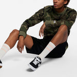 Men's Nike SB Camouflage Fleece Lined Round Neck Pullover Military Green AT9769-222