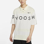 Nike Sportswear Swoosh Logo Printing Contrasting Colors Loose Polo Shirt White DJ5370-110