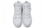 (GS) Air Jordan 1 Retro Mid 'White Pure Platinum' 554725-109