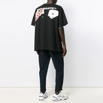 Off-White C/O Virgil Abloh Men'S Black Hand Card Over Tee OMAA038E191850111088