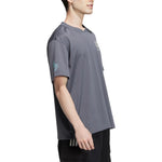 Men's adidas neo Bb Mesh Tee Alphabet Pattern Printing Pullover Short Sleeve Gray T-Shirt HM2045
