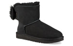 (WMNS) UGG Fluff Bow Mini Fleece Lined Black 1094967-BLK
