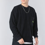 Converse Slogan Long-sleeve Round-neck Sweater Men Black 10019956-A01