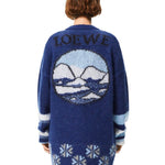 (WMNS) LOEWE SS21 Large Multi-Color Cardigan Navy Blue S359330XBR-5095