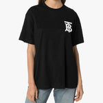 (WMNS) Burberry Monogram Motif Cotton Oversized in Black 80174721