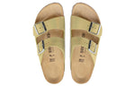 Birkenstock Arizona Suede Leather Sandals 'Shimmering Popcorn' 1024201