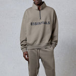 Fear of God Essentials FW20 Half Zip Sweatshirt 'Taupe' FOG-FW20-209