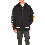 Off-White Detail Long Sleeves Zipper Black OMBB009G20JER0011001