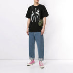A Bathing Ape Half Zip Shark Face T-Shirt 'Black' 1G30-110-063