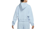(WMNS) Air Jordan Casual Sports Knit Loose Hoodie Short Blue DD6999-438