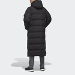 adidas Xplr Dwn Bench Stay Warm Solid Color mid-length hooded down Jacket Black FJ9241