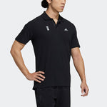 adidas Series Logo Solid Color Short Sleeve Polo Shirt Black GP0825